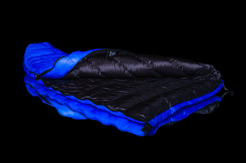 (Custom order) Open Flat Sleeping Bag 10 Degree - Azure Blue